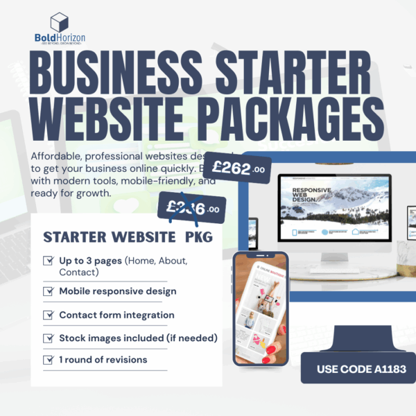 Small Business Starter Website Design Package ? Mobile-Friendly 3-Page Site for Only $262